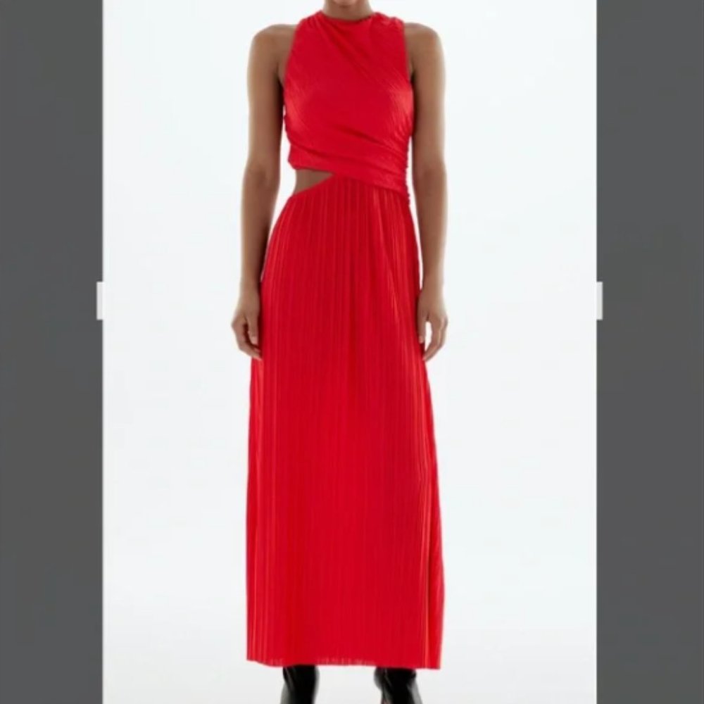 Zara Cut Out Pleated Dress. New W/Tags.